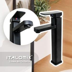 Canilla Negra 30Cm Tubular Italomix