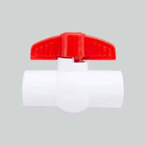 Llave De Paso 1/2″ Plastica Blanca/Roja