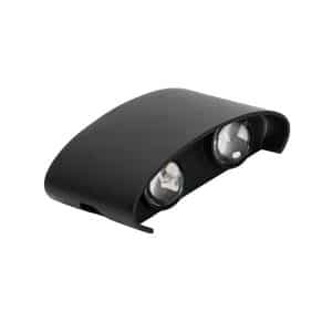 Luminaria Bidireccional Negra 2 Luces