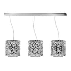 Lampara De Colgar 3 Luces Rejilla Metalica