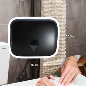 Porta Toallitas Plastico Negro
