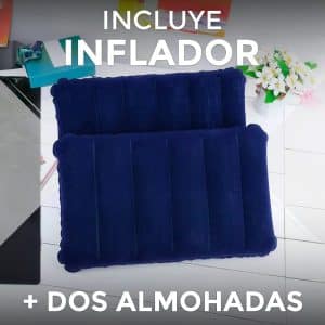 Colchon Inflable 2Plaza +Inflador+Almohada
