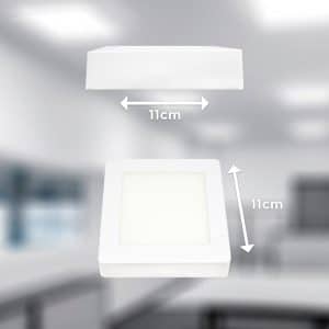 Plafon 6W Cuadrado Luz Fria Led Life