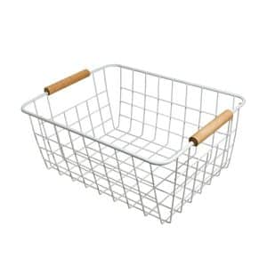 Cesto Metalico Blanco 22X28X12Cm