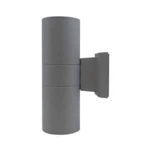 Luminaria Ext 2 Luces 9Cm De Diametro Gris