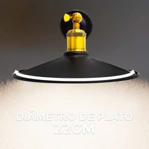 Aplique De Pared Vintage Dorado/Negro