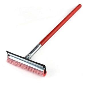 Lampazo Para Vidrio 25Cm M/Madera Rojo
