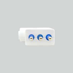 Ficha Plano 10 Amp 3Patas Blanca Led Life