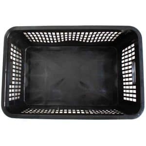 Canasto Negro Plastico Cosechero 50X33X28 Cm