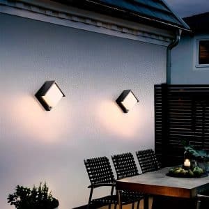 Aplique Led Negro Cuadrado 12W