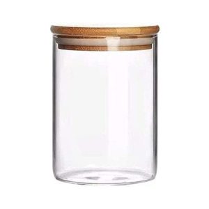 Frasco Hermetico 950Ml 10X16Cm Tapa Madera