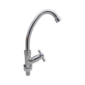 Grifo Plastico Cromado Pico Alto De Mesada