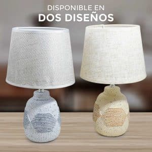 Lampara Beige O Gris De Mesa
