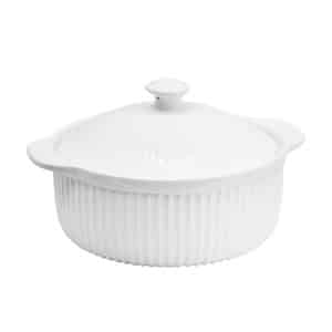 Bowl De Ceramica Blanco 21Cm Con Tapa