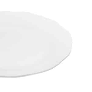 Plato 19Cm Blanco Borde Ondulado