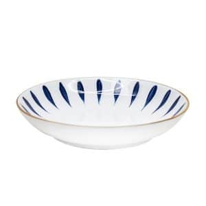 Plato Hondo 20Cm Blanco Con Lagrima Azul