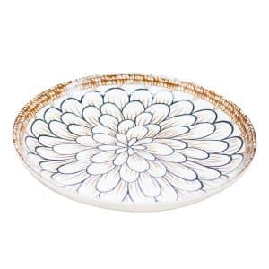 Plato 23Cm Ceramica Diseno Petalos