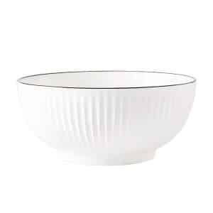 Bowl 20 Cm Ceramico Con Borde Negro