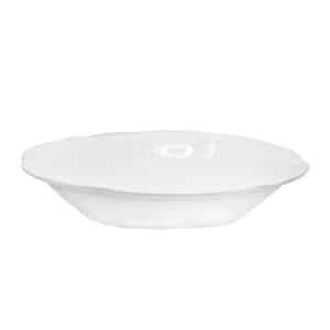 Plato 23Cm Blanco Borde Ondulado