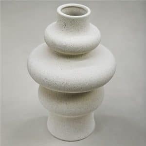 Florero Ceramico 3 Aros 22Cm Color Arena