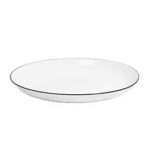 Plato Redondo 23Cm Con Borde Negro