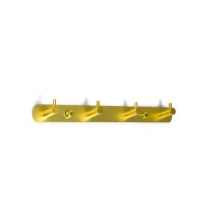 Colgador 4 Ganchos Metalico Dorado