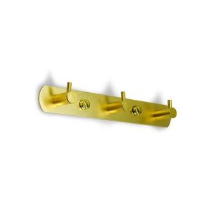 Colgador 3 Ganchos Metalico Dorado