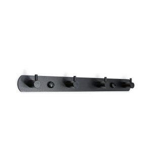 Colgador 4 Ganchos Metalico Negro