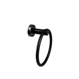 Aro Toallero 16Cm Metalico Negro Mate
