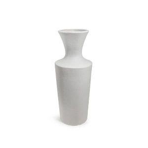 Florero Ceramica Gris Alto 30Cm
