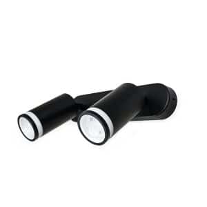Aplique 2 Luces Negro Pared-Techo