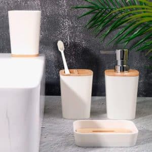Set De Bano 6Pz Blanco Premium