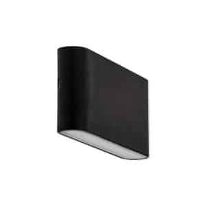 Luminaria 12W Negra Doble Chato Ovalada