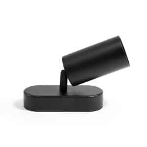 Aplique De Pared Metalico Negro Una Luz