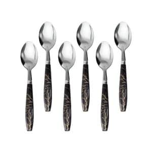 Cuchara De Mesa 6Pz Mango Plastico Negro