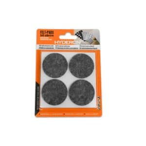 Protector Adhesivo Redondo Gris 8Pz 40Mm
