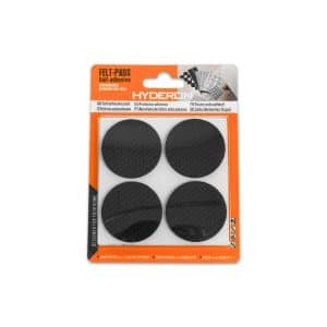 Protector Adhesivo Redondo Negro 8Pz 40Mm