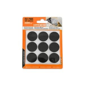 Protector Adhesivo Redondo Negro 18Pz 25Mm