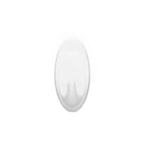 Colgador Ovalado Plastico 2Pz Blanco 82Mm