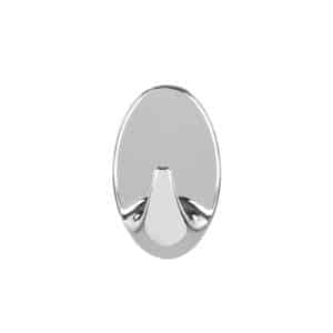 Colgador Ovalado Plastico 2Pz Cromado 70Mm