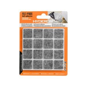 Protector Adhesivo Cuadrado Gris 32Pz 19Mm