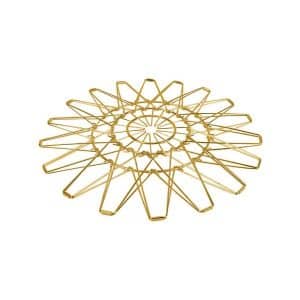Cesto De Frutas Plegable Metalico Dorado