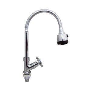 Grifo Metalico Para Mesada C/Pico Flexible