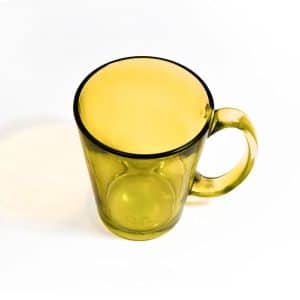 Taza De Vidrio 250Ml 6Pz Color Amarillo