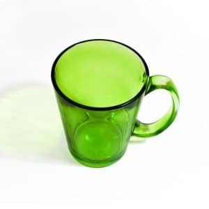 Taza De Vidrio 250Ml 6Pz Color Verde