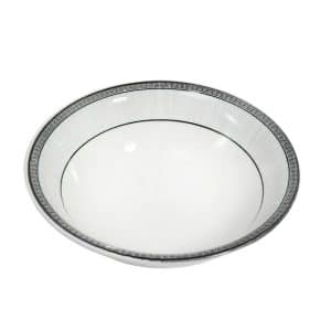 Bowl Ceramico 21Cm Borde Diseno Gris