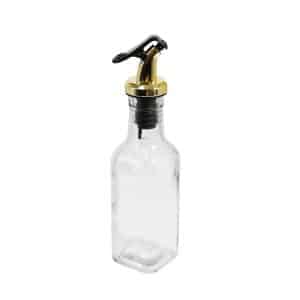 Condimentero Dispensador 4Pz Soporte Dorado