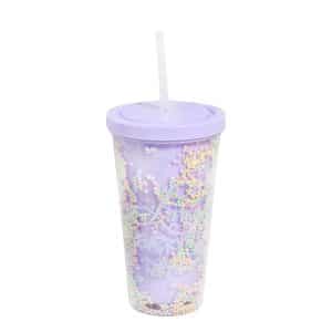 Vaso Plastico Pelotitas De Colores 550Ml