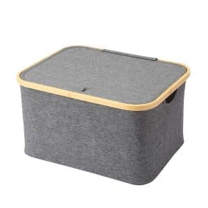 Cesto Organizador Tela Madera