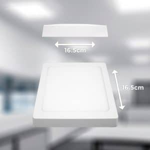 Plafon 12W Cuadrado Luz Fria Led Life